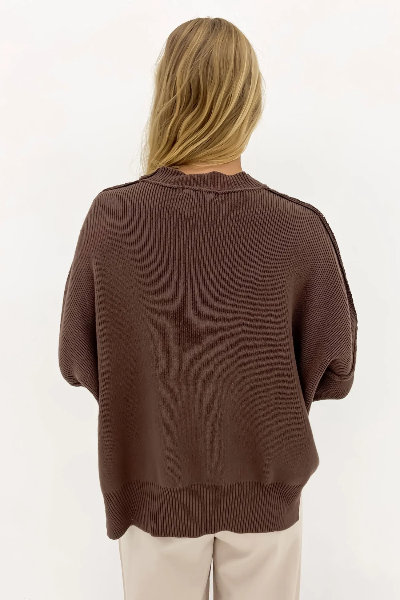 Leora Knit Jumper Chocolate