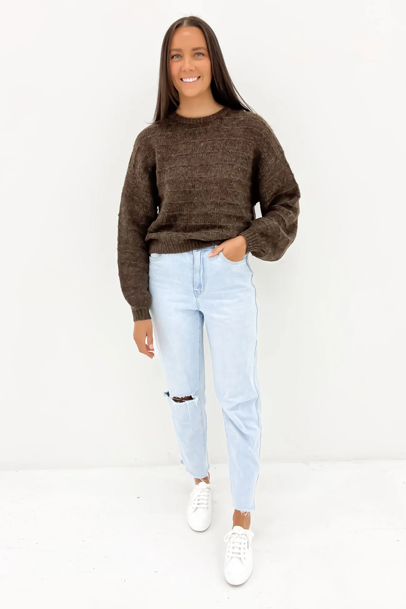 Leyton Knit Jumper Chocolate