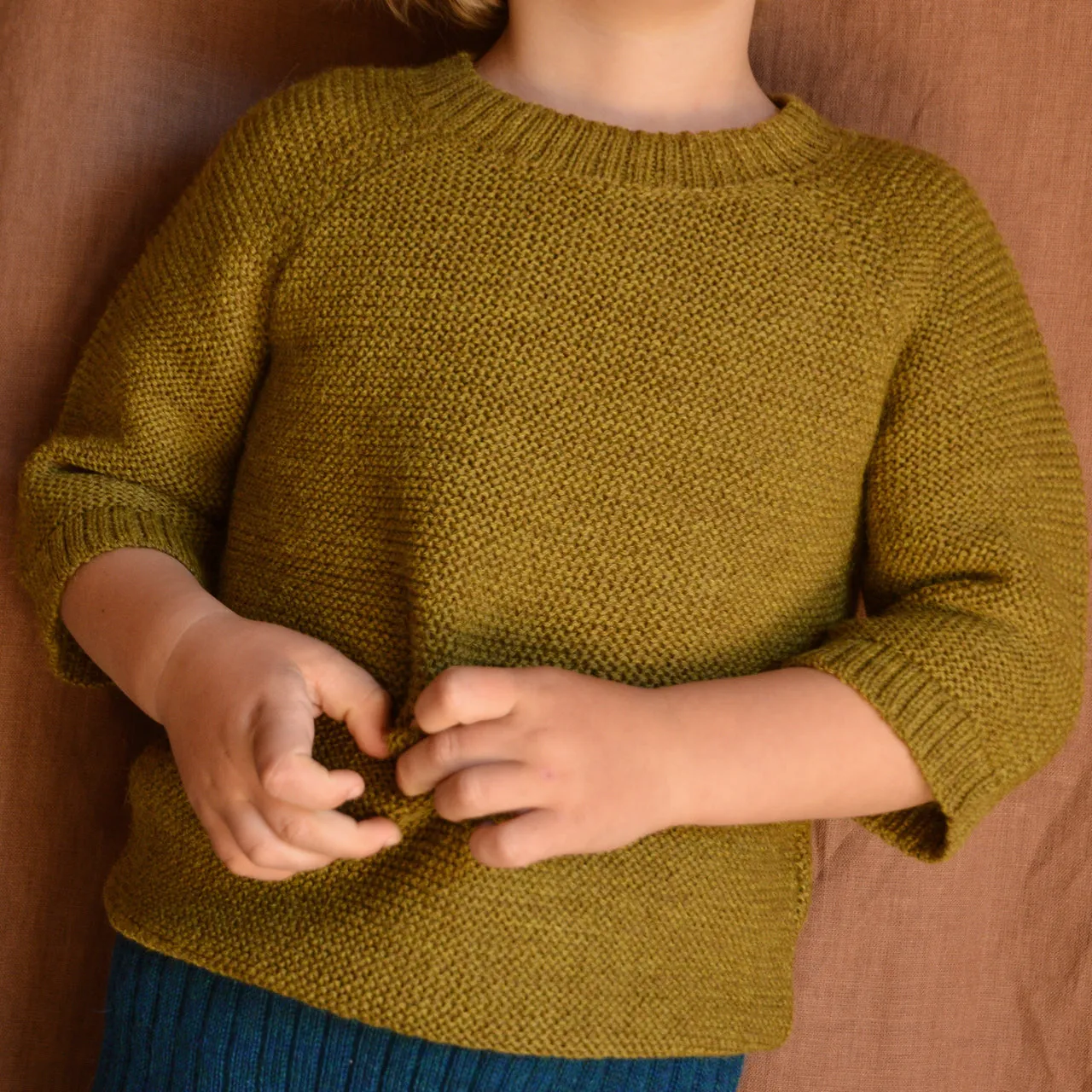 Lise Sweater in Baby Alpaca - Aubergine (1-7y)