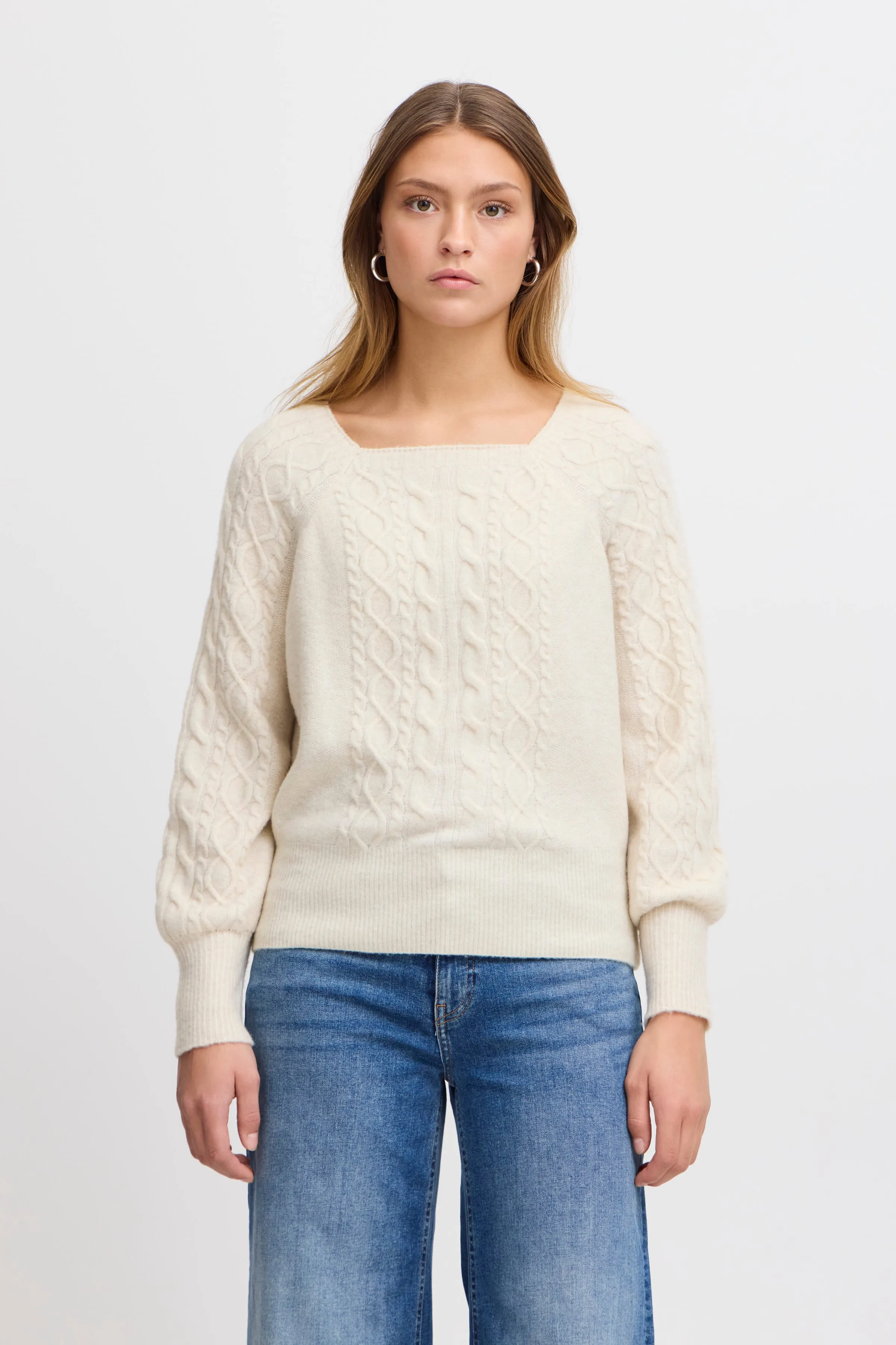 Liynanna Long Sleeve Jumper in Almond Milk