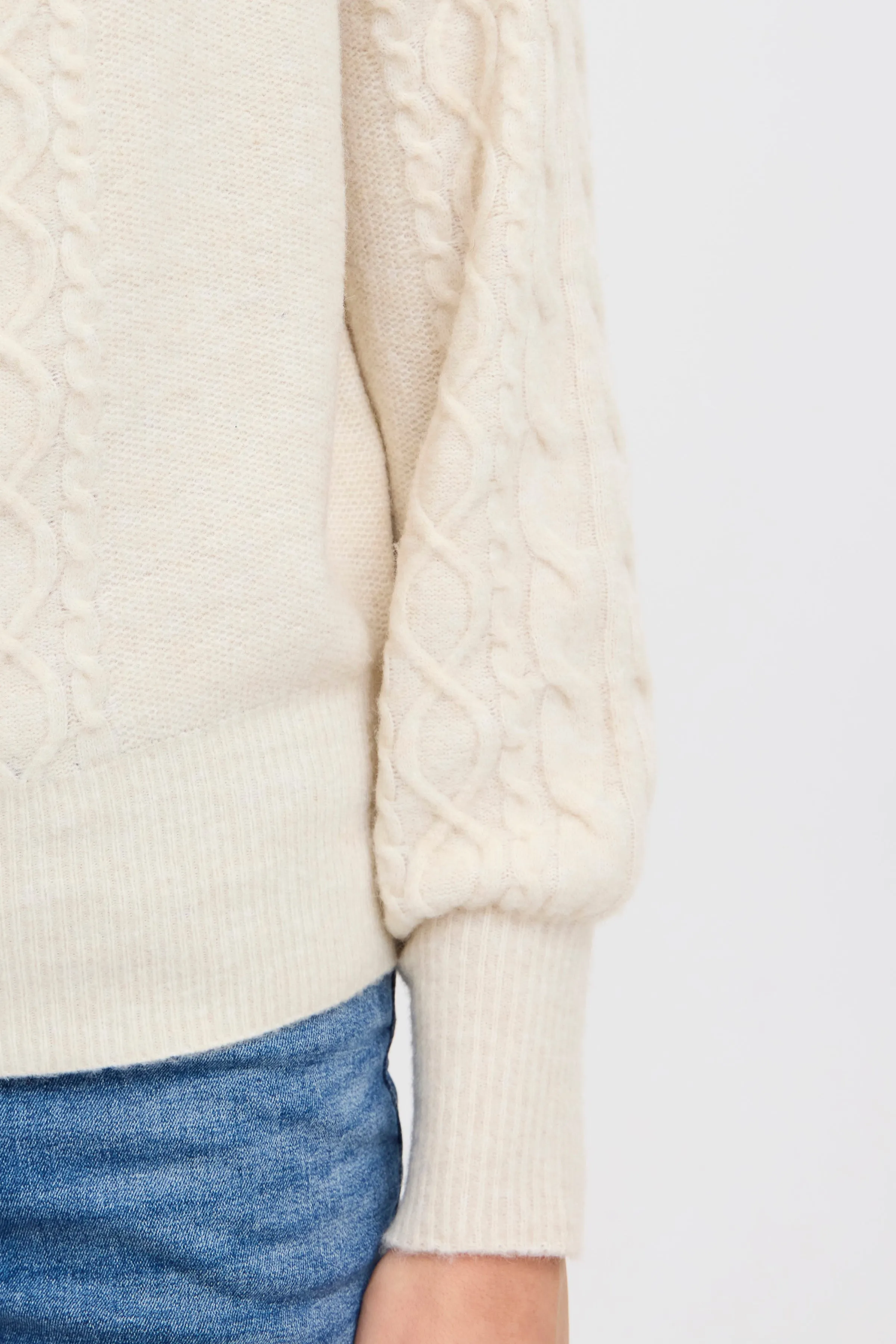 Liynanna Long Sleeve Jumper in Almond Milk