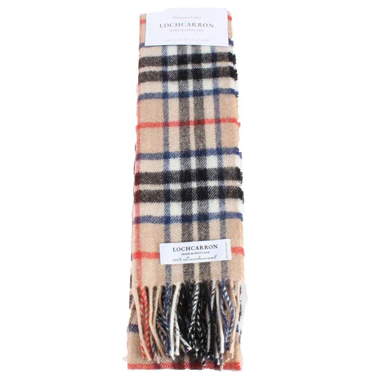 Locharron of Scotland Bowhill Thompson Lambswool Scarf - Camel