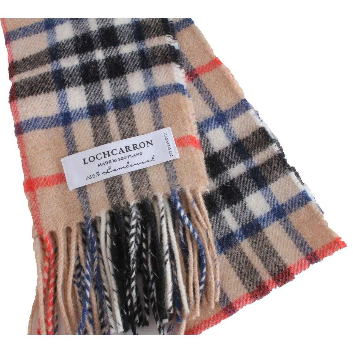 Locharron of Scotland Bowhill Thompson Lambswool Scarf - Camel