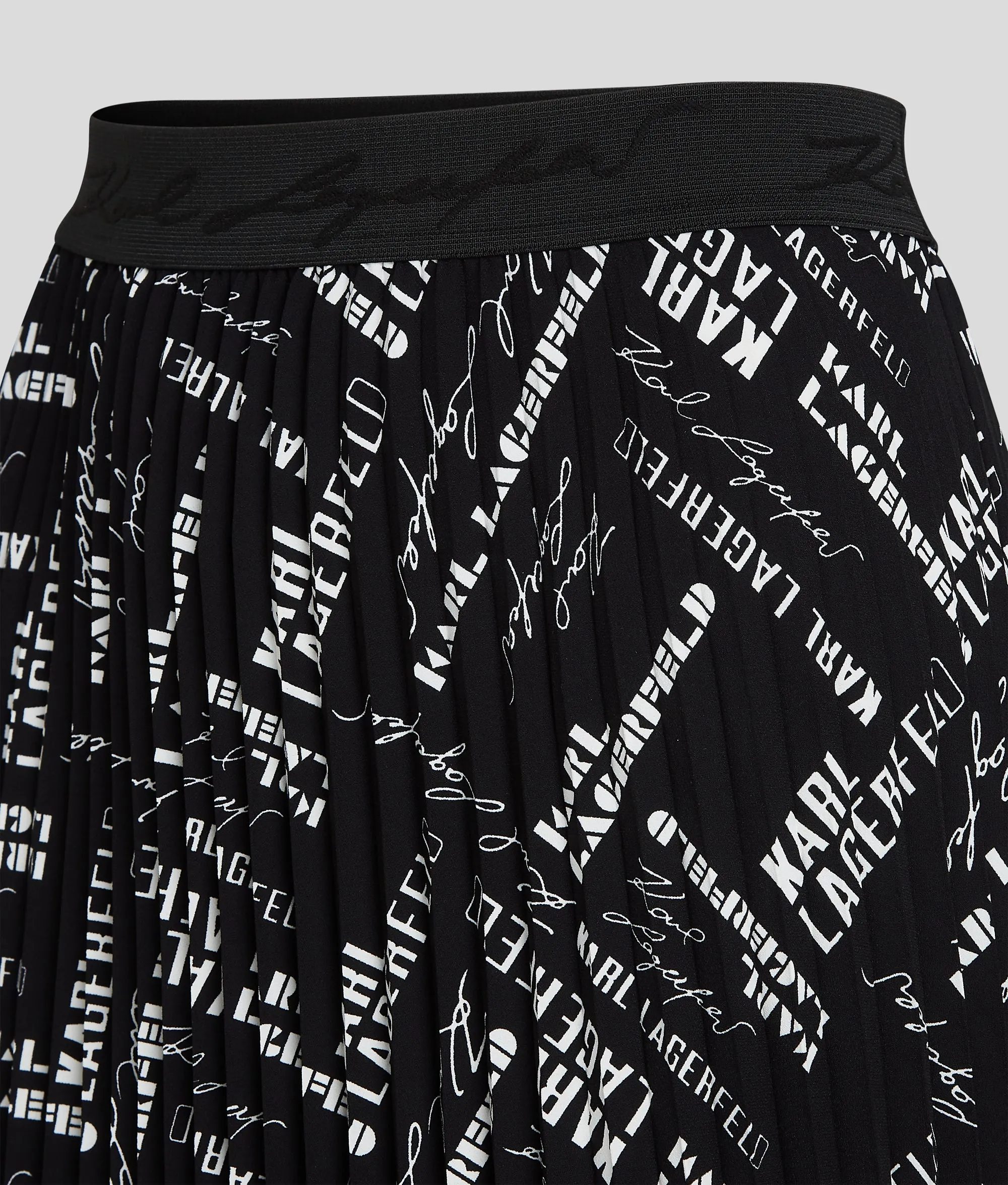 LOGO AOP PLEATED SKIRT