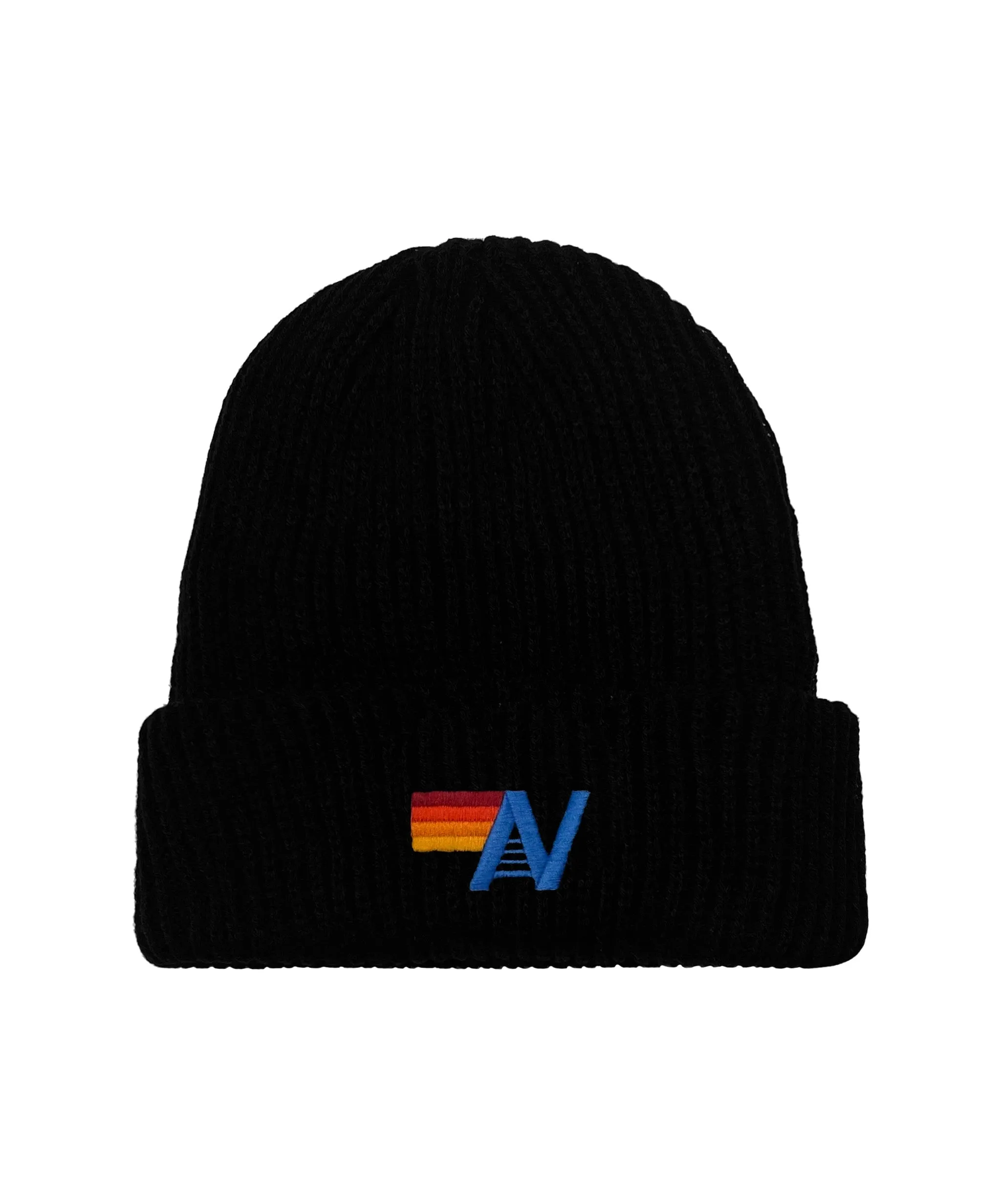 LOGO RIB BEANIE - BLACK