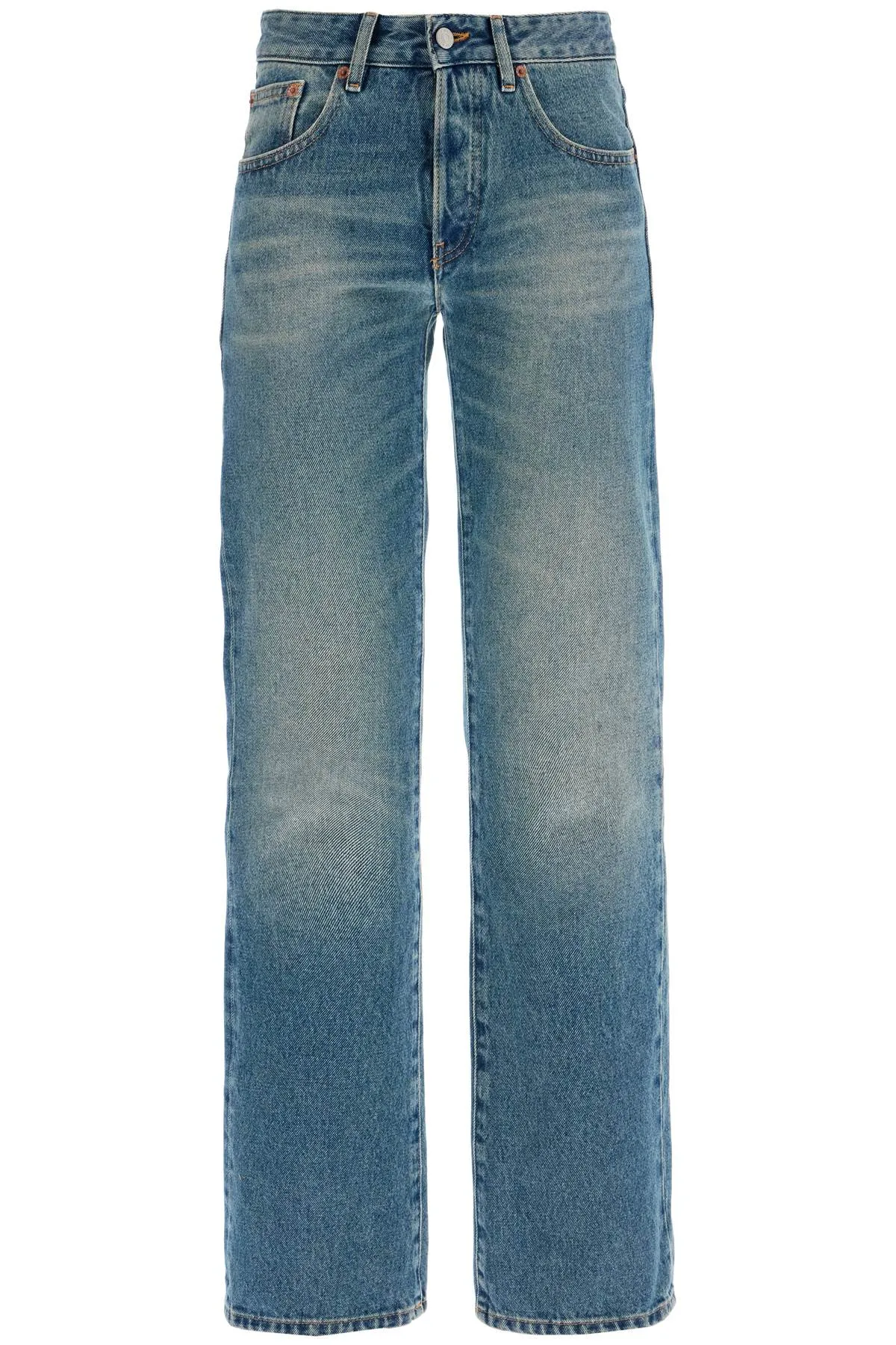 Low-Waisted Flared Denim Jeans