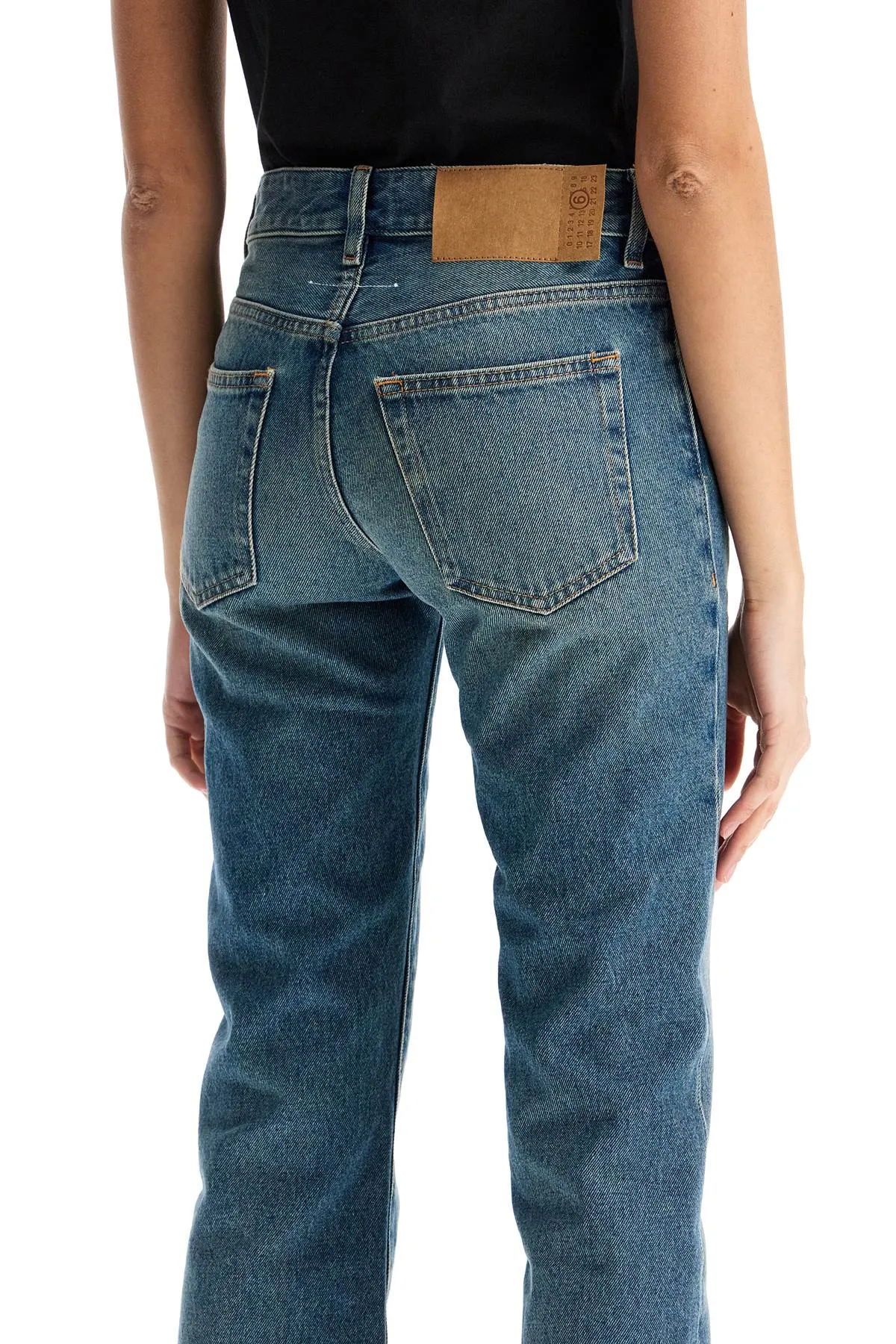 Low-Waisted Flared Denim Jeans