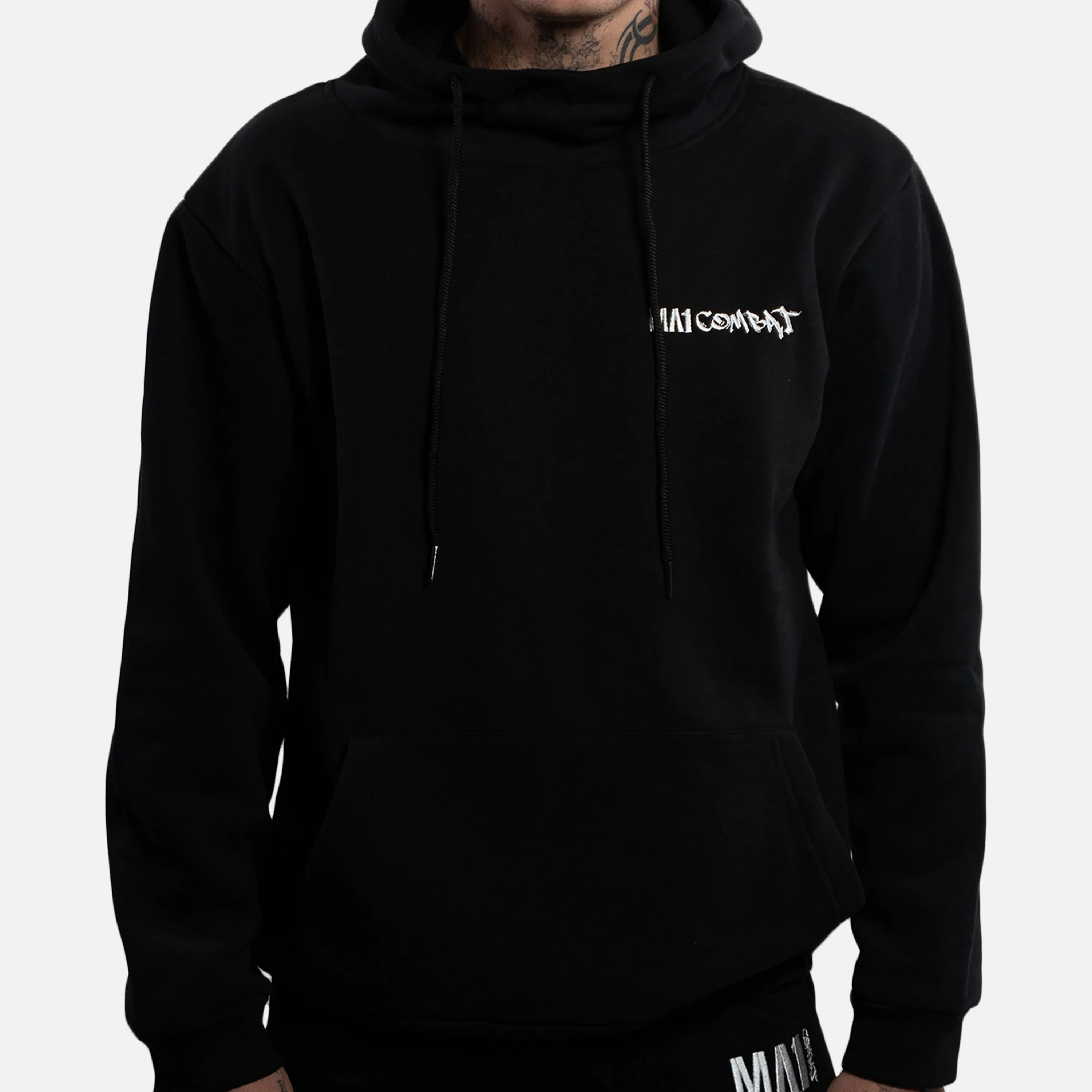 MA1 Combat Black High Neck Hoodie