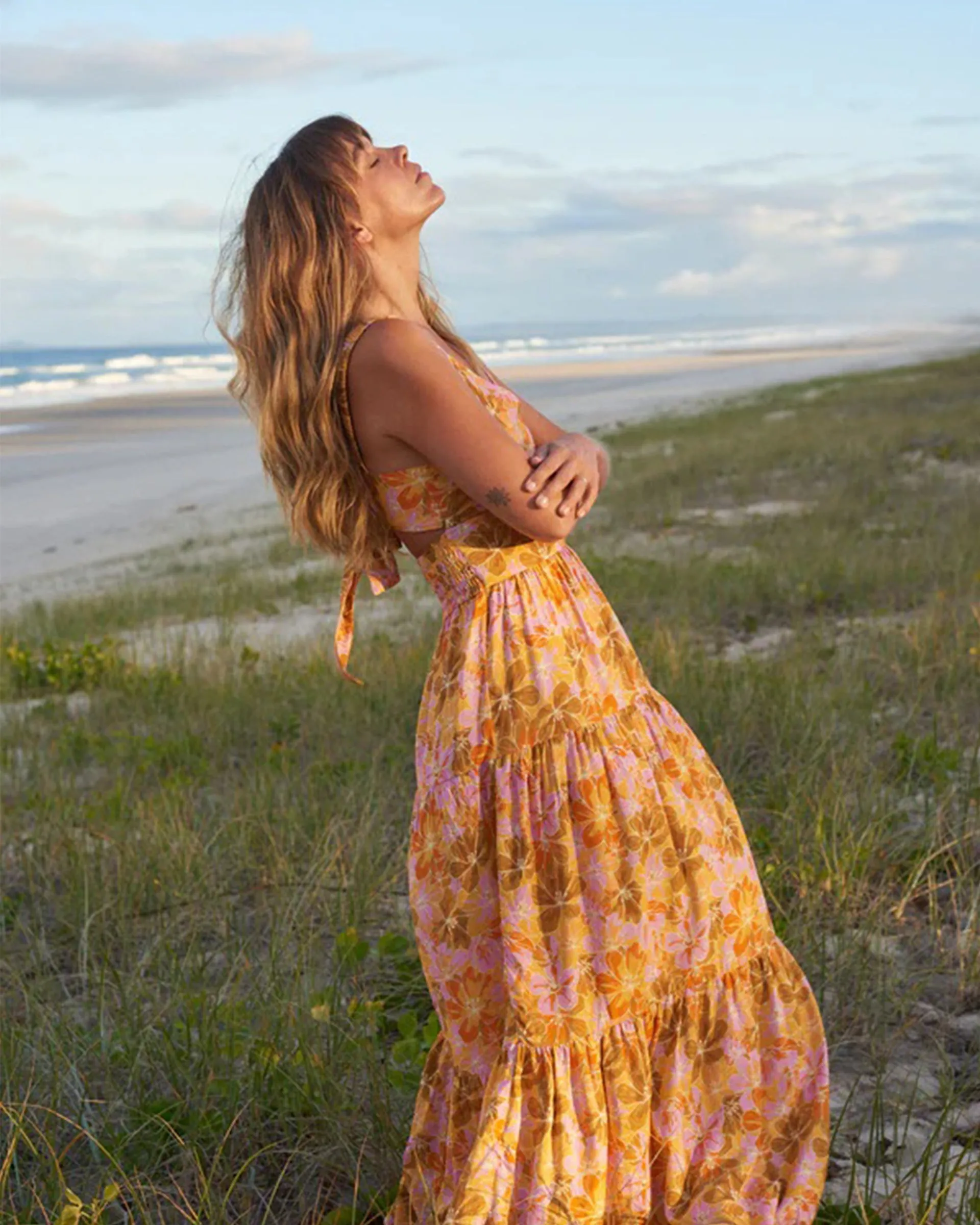 Mahana Floral Tiered Maxi Dress