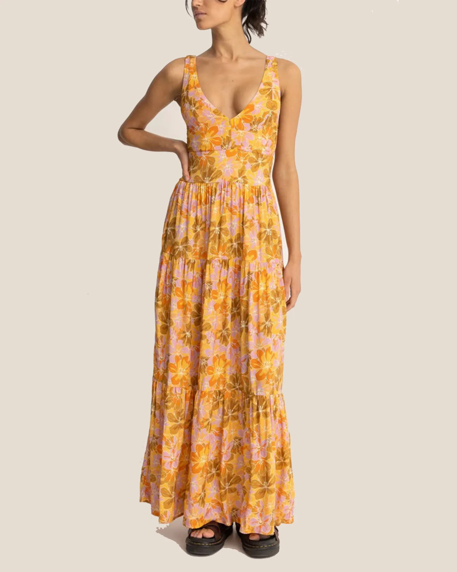 Mahana Floral Tiered Maxi Dress