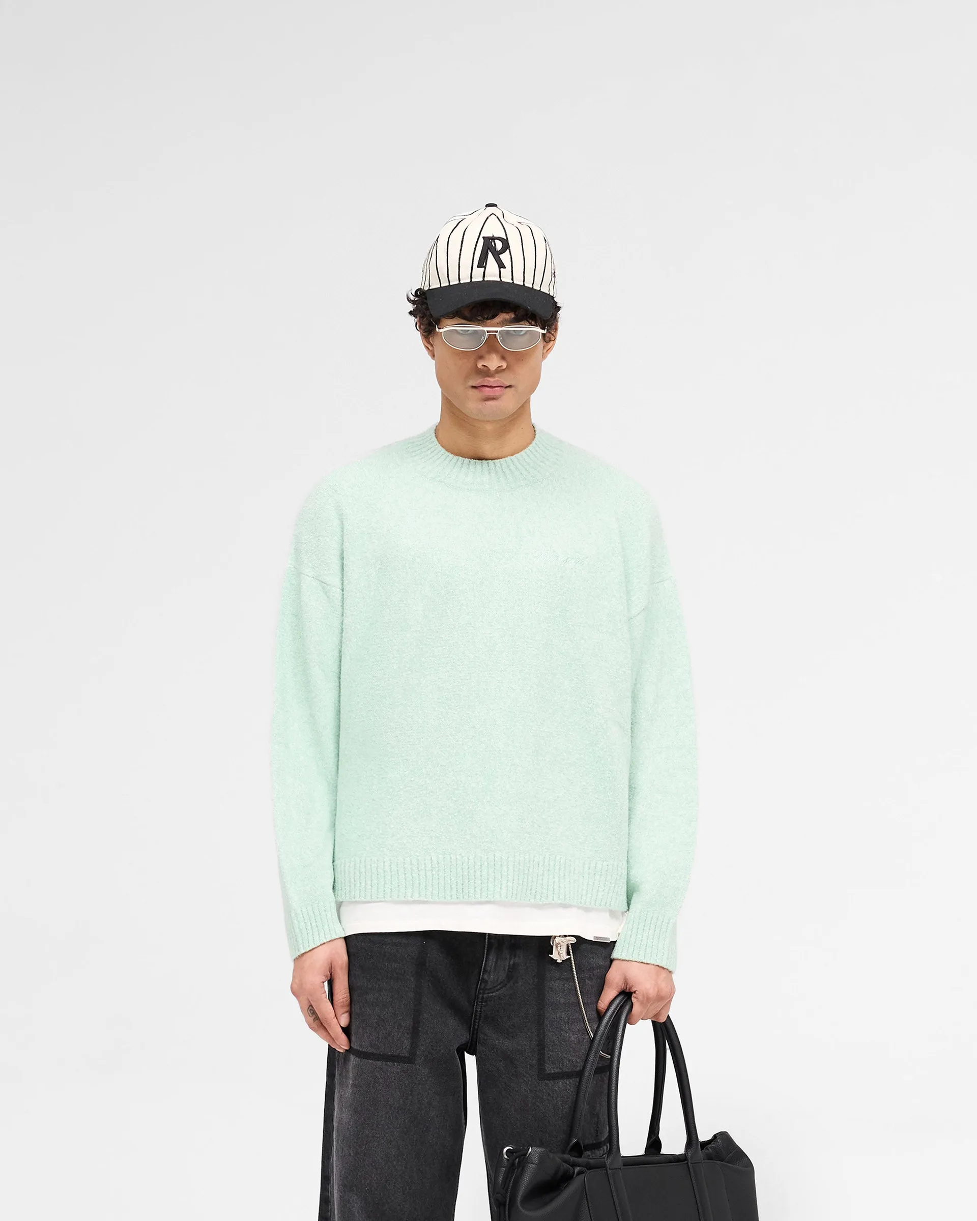 Marled Knit Jumper - Matcha