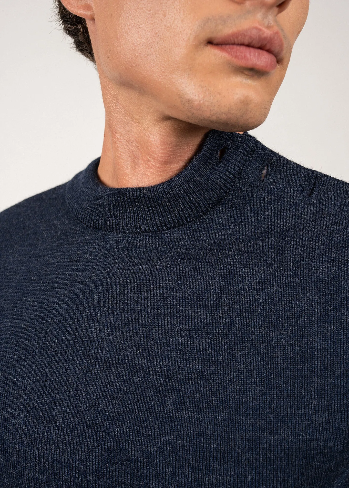 Matelot authentic sailor jumper - slim fit, in pure new wool (BLEU CHINE)