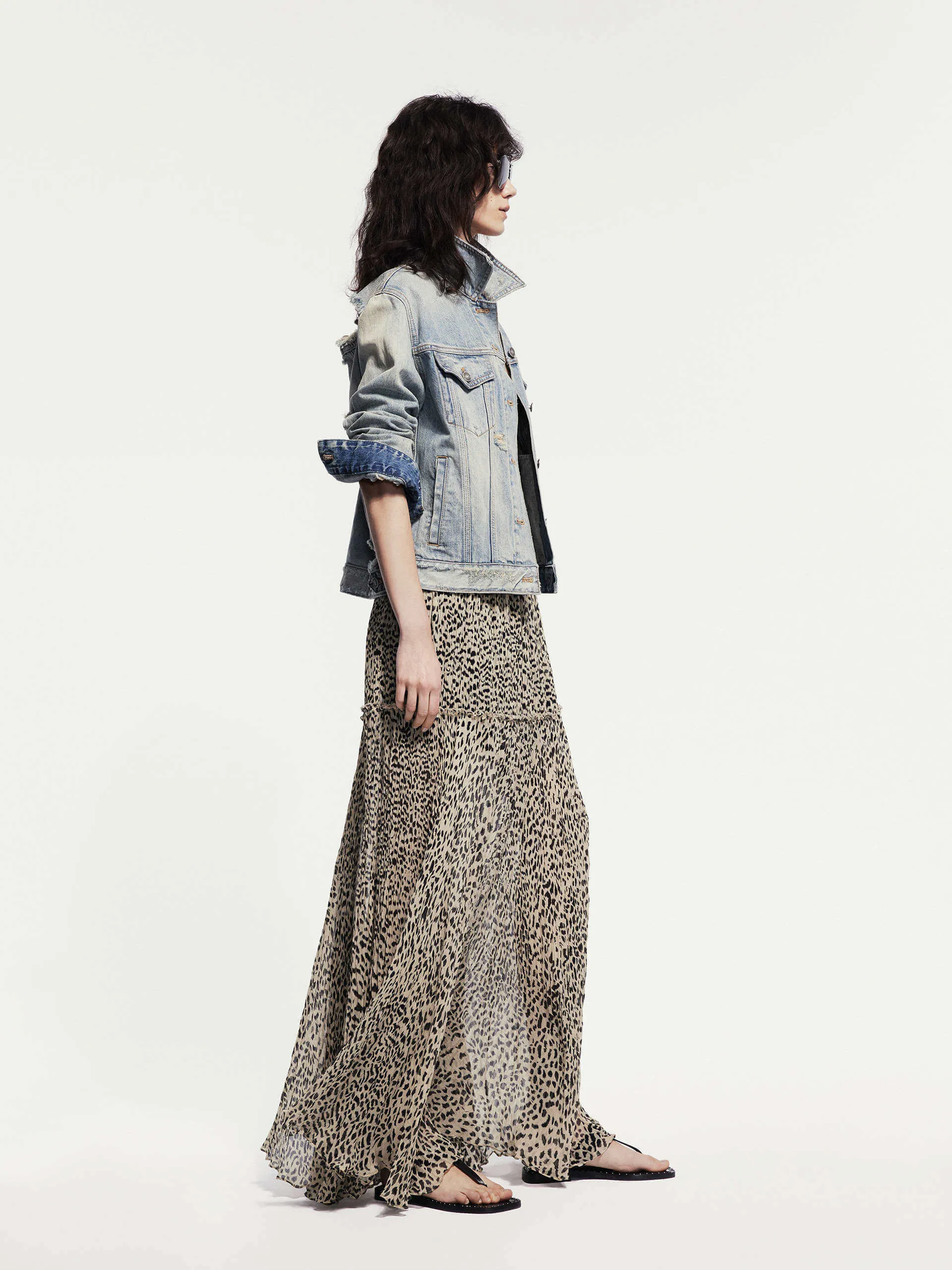 Maxi Leopard Print Skirt