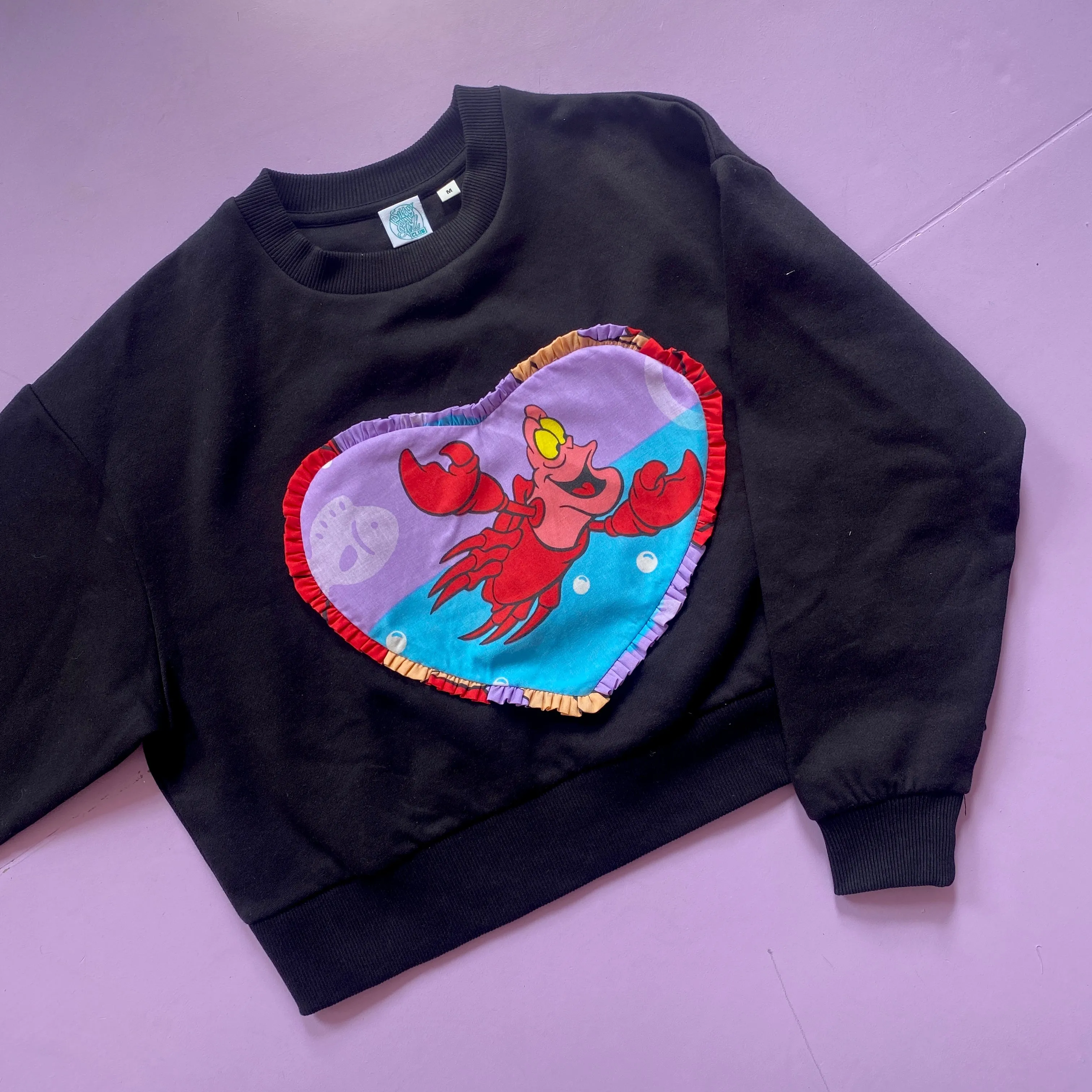 Medium Cropped Reworked Heart Duvet Jumper In This Fabric