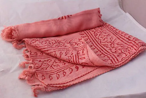 Medium Om Prayer Scarves with Fringes