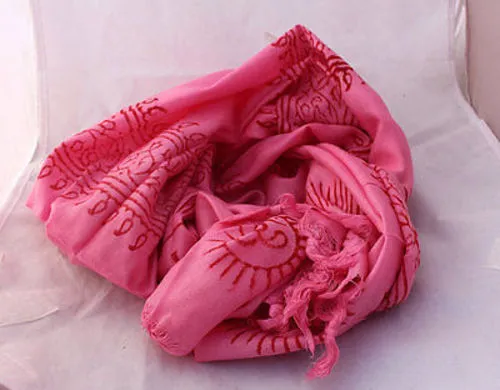 Medium Om Prayer Scarves with Fringes