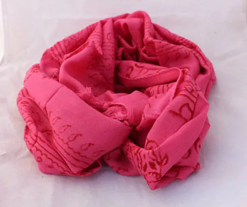 Medium Om Prayer Scarves with Fringes