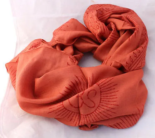 Medium Om Prayer Scarves with Fringes