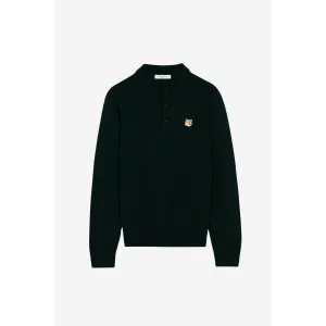 Men Fox Head Patch Polo Jumper - Black