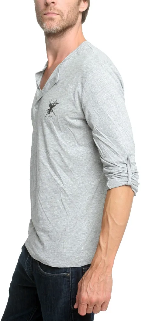 Men's Belle & Bayou - "ANARCHY" Henley in Heather Gray