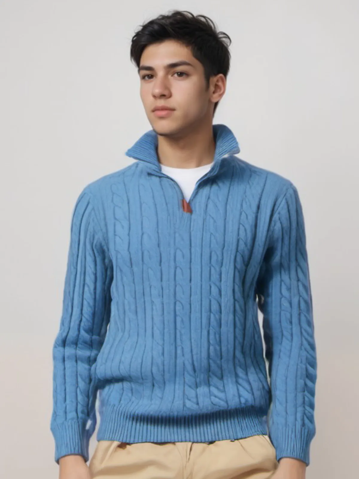 Men's Practical Jumper with Functional Zipper Detail | Ideal for Autumn/Winter