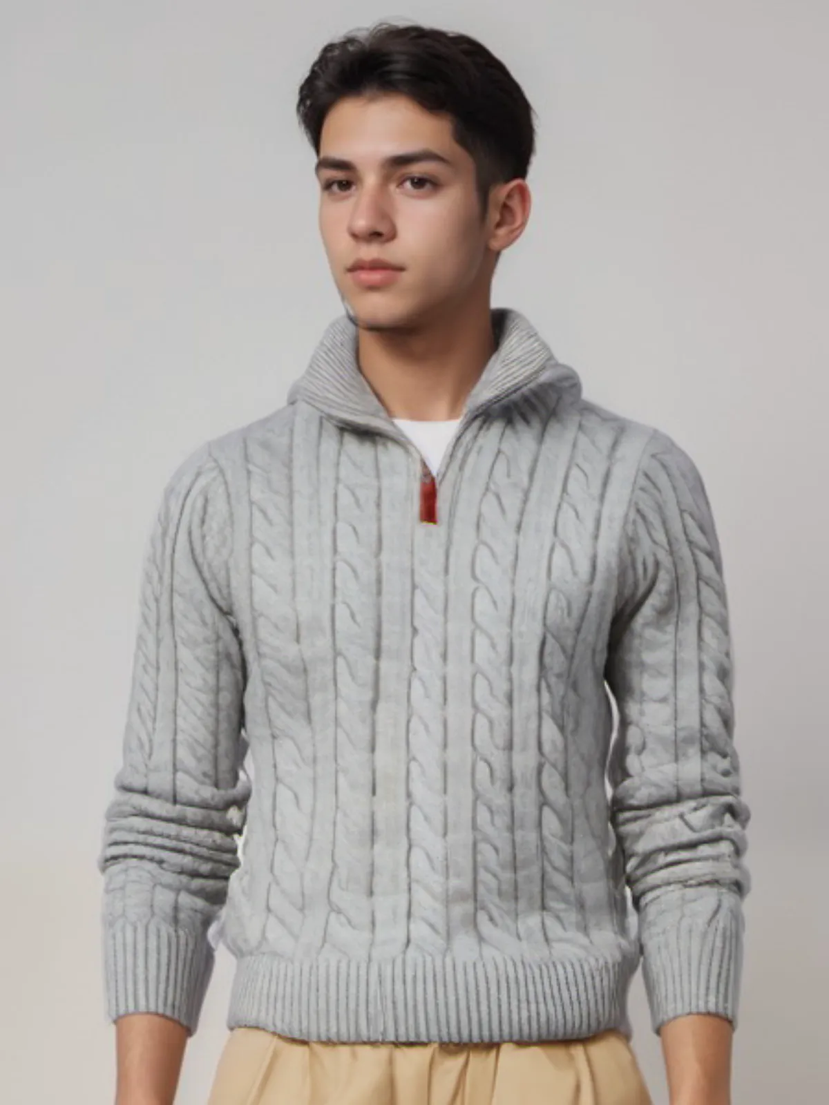 Men's Practical Jumper with Functional Zipper Detail | Ideal for Autumn/Winter