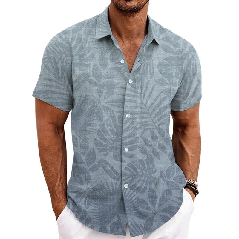 Men's Printed Hawaiian Short Sleeve Shirt 65075133X