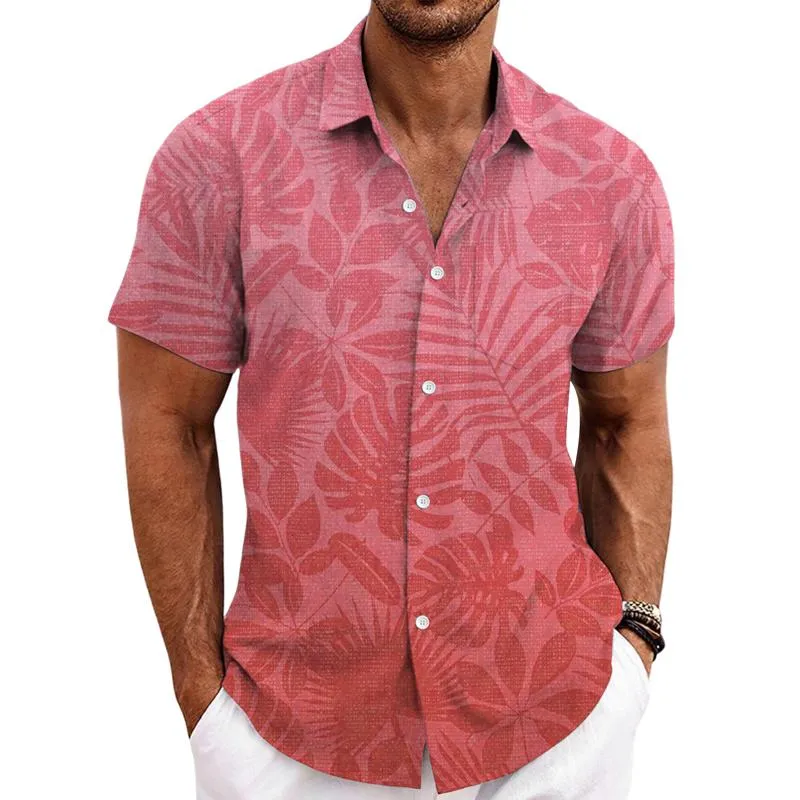 Men's Printed Hawaiian Short Sleeve Shirt 65075133X