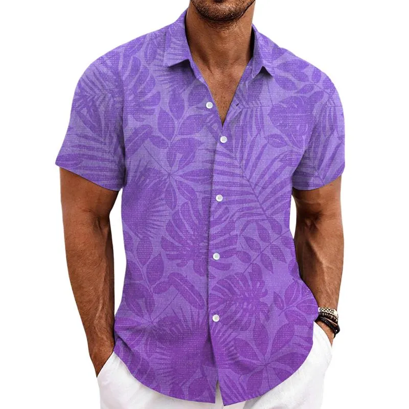 Men's Printed Hawaiian Short Sleeve Shirt 65075133X