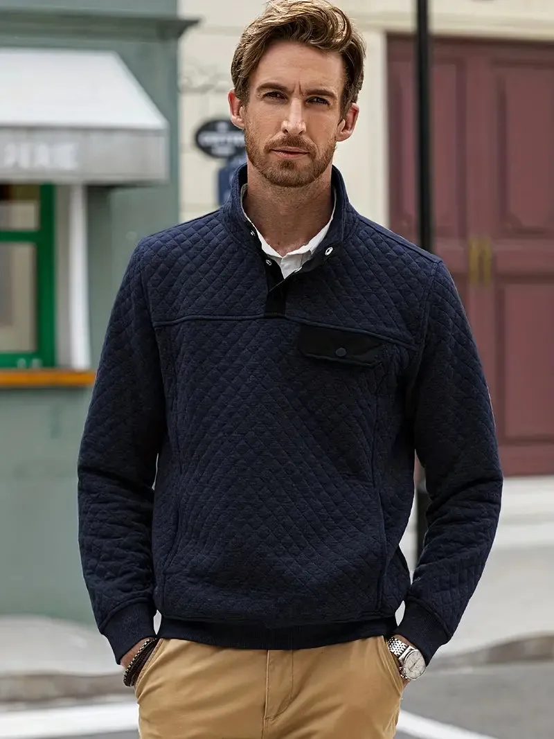 Men's Stylish Button-Up Knitted Jumper for Versatile Outfits | Ideal for Autumn/Winter