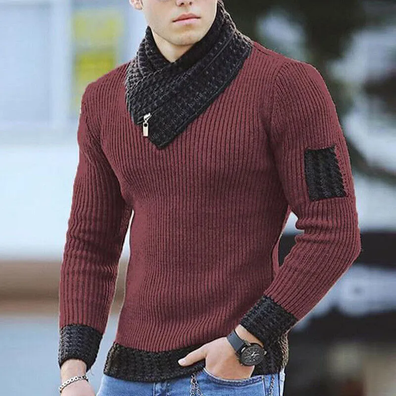 Men's Stylish Turtleneck Jumper with Scarf  | Ideal for Autumn/Winter