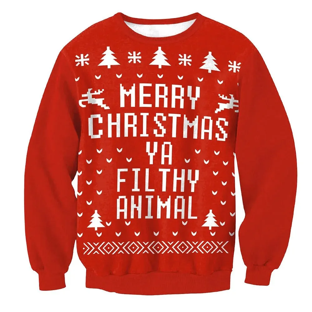 Men's Warm Christmas Themed Jumper | Ideal for Autumn/Winter