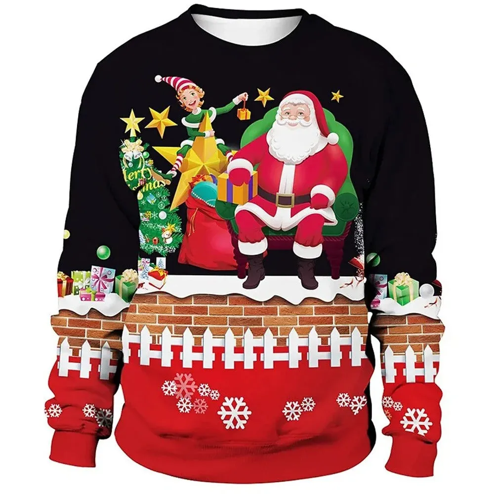 Men's Warm Christmas Themed Jumper | Ideal for Autumn/Winter