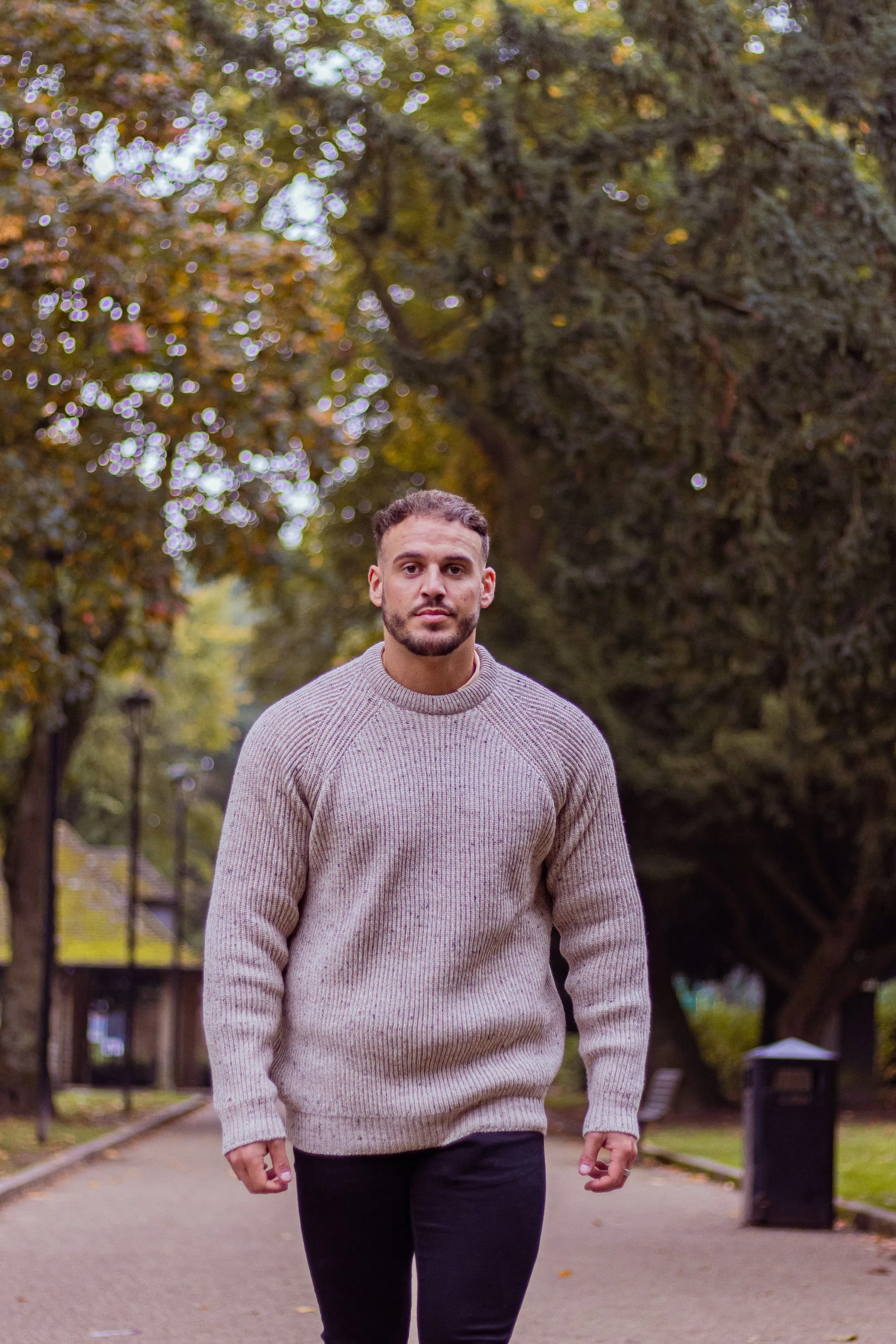 Merino Crew Neck Jumper - Oatmeal