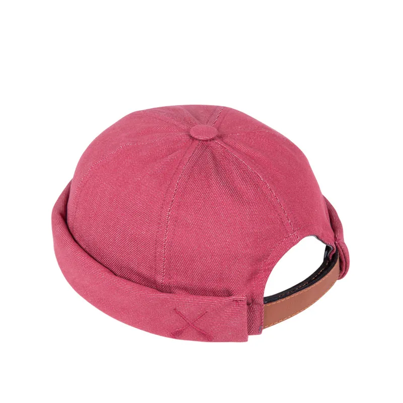 MIKI DOCKER HAT RED DENIM