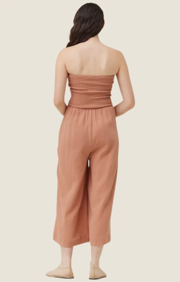 Mila Pink Clay Front Tie Jumper