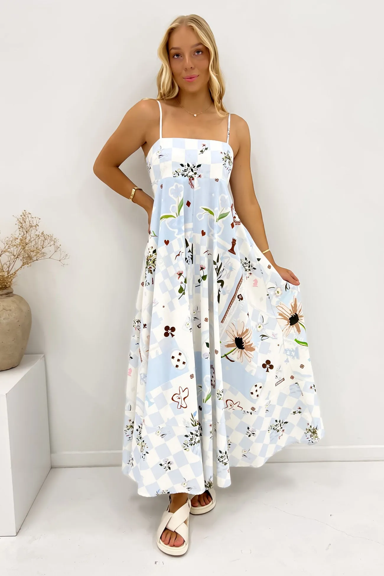 Minnie Maxi Dress Blue Wonderland