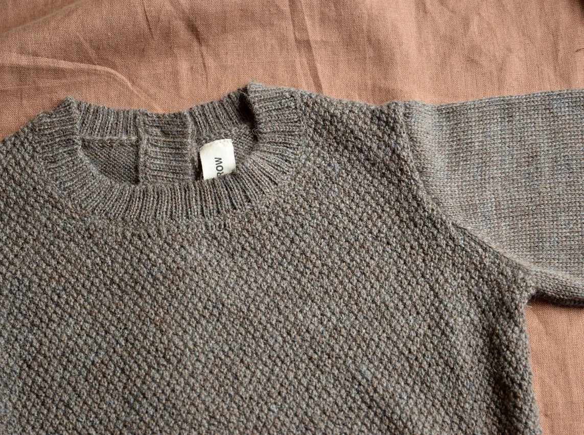 Moss Stitch Jumper - Alpaca/Merino - Cedar (18m-3y) *Last ones