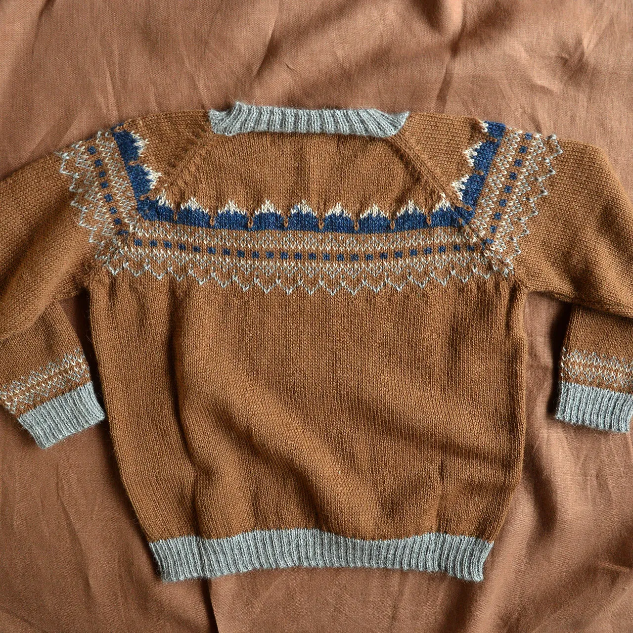 Mountain Sweater - 100% Baby Alpaca - Camel (18m-3y) *Last ones