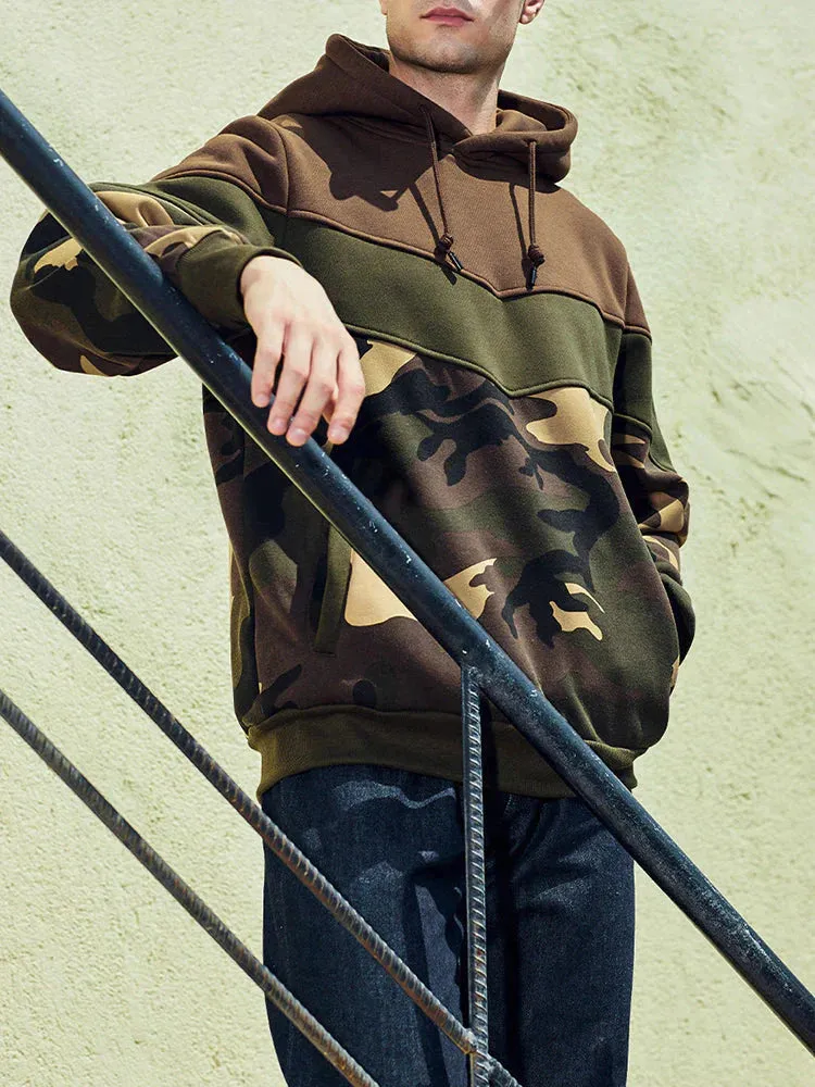 Multicolor camo hoodie jumper