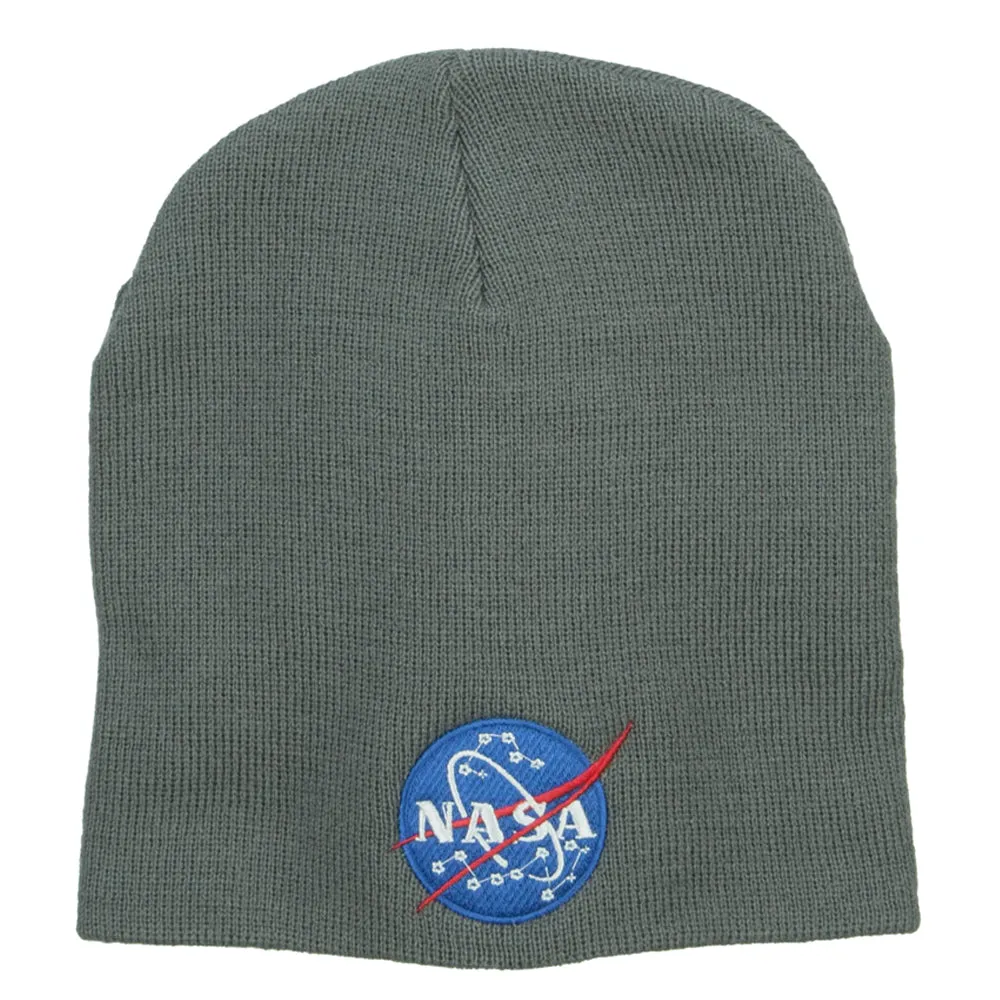 NASA Insignia Embroidered Big Cotton Beanie