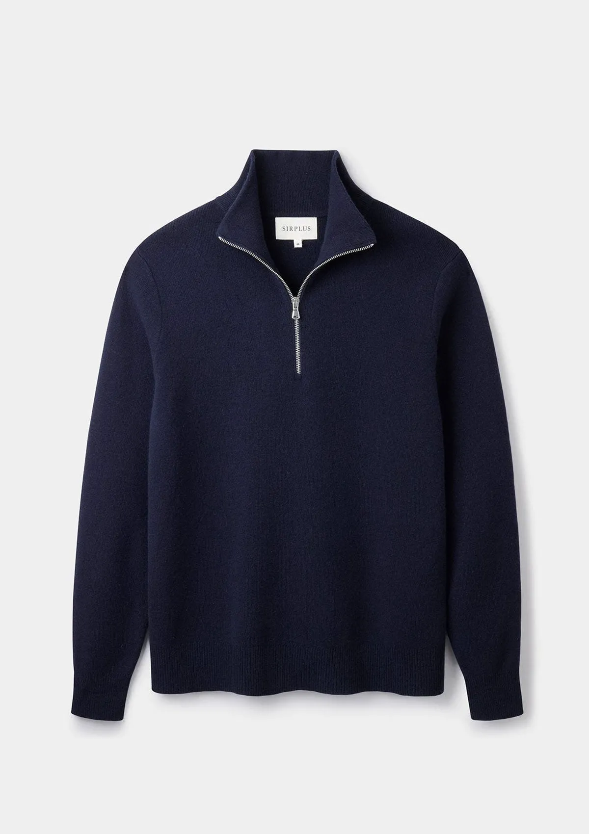 Navy Merino Half Zip Jumper