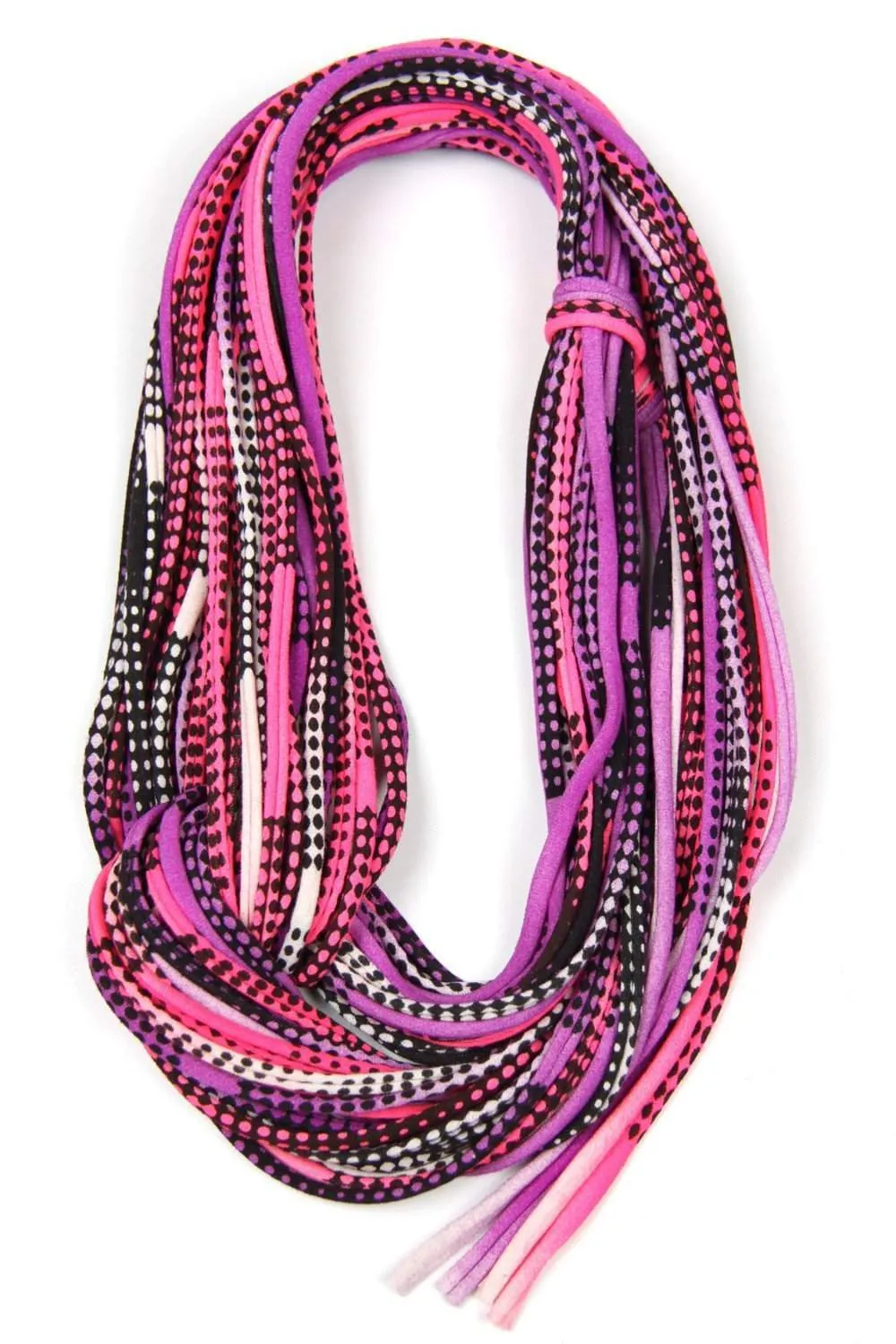 Necklush Infinity Scarf / Pink Purple & Black / Unisex