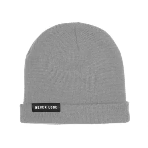 Never Lose Skullcap Fold Beanie- Grey