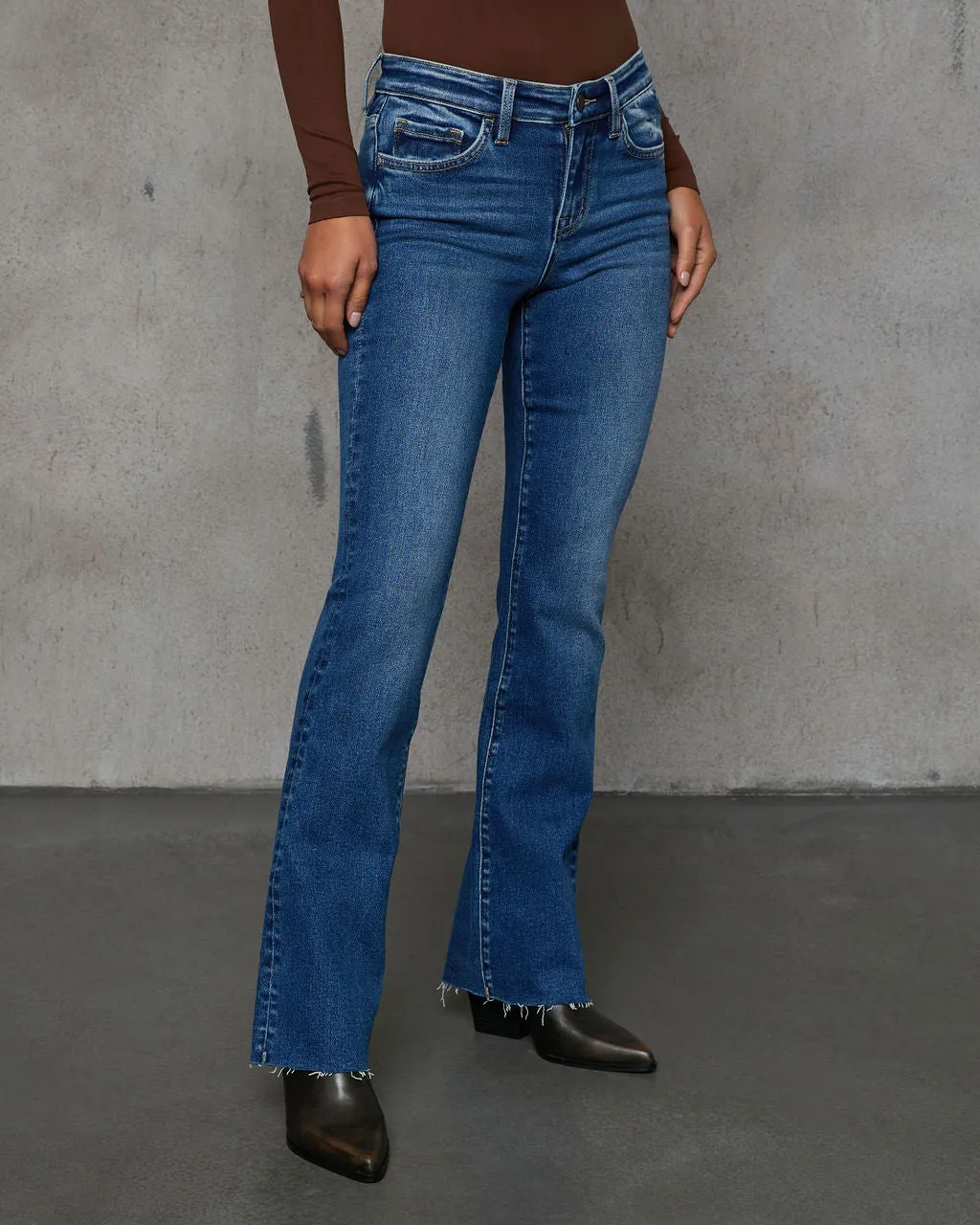 Nicolete Mid Rise Bootcut Jeans