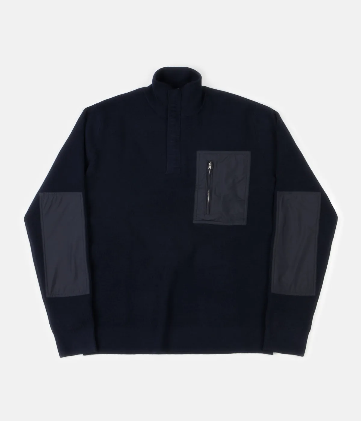 Norse Projects Fjord Tech Half Zip Sweatshirt - Dark Navy