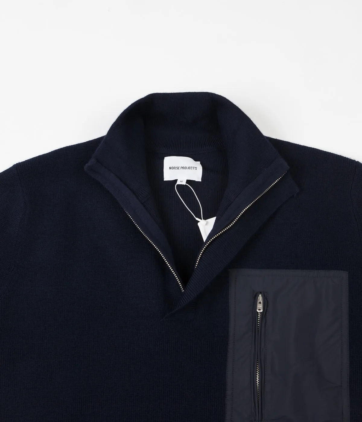 Norse Projects Fjord Tech Half Zip Sweatshirt - Dark Navy