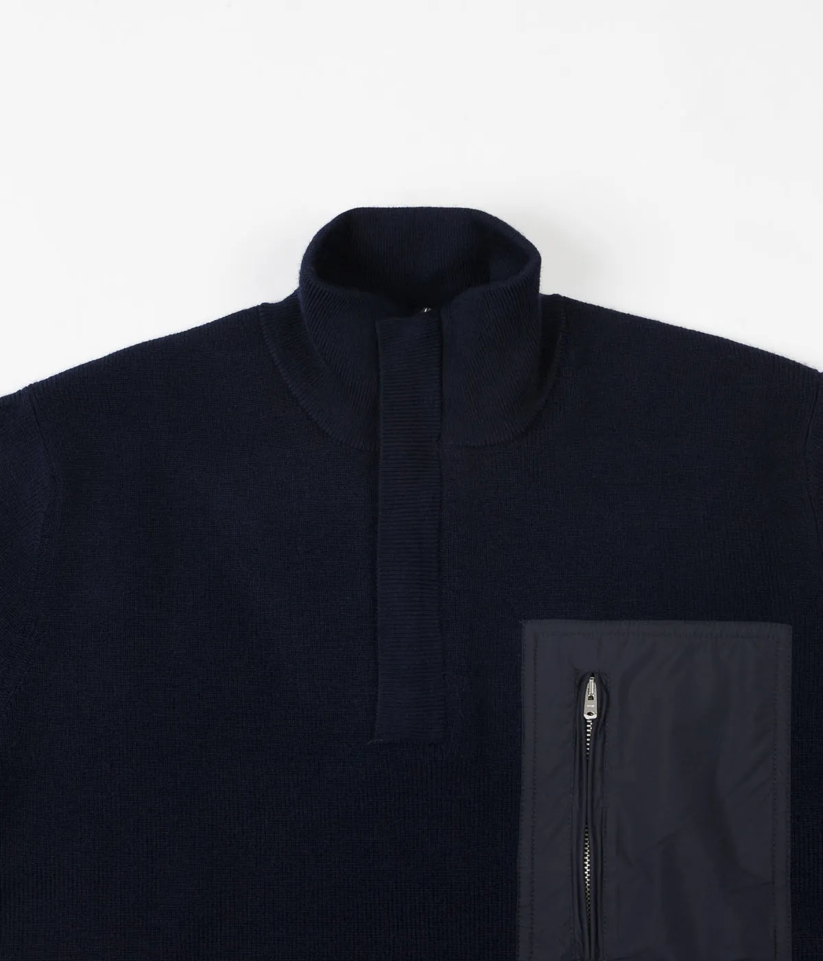 Norse Projects Fjord Tech Half Zip Sweatshirt - Dark Navy