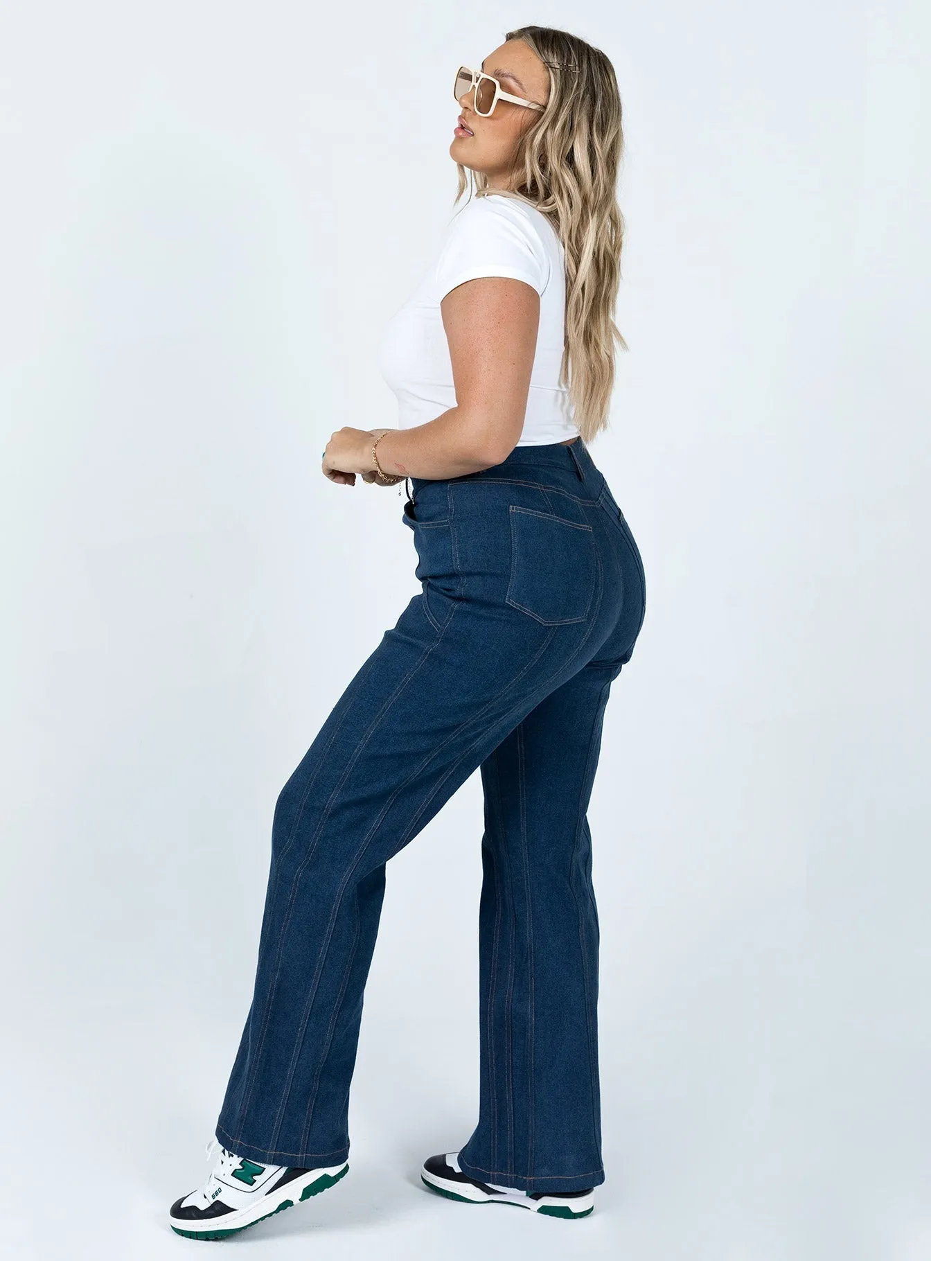 Odette Flare Denim Jeans Blue