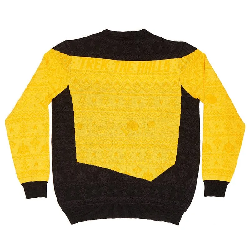 Official Star Trek Yellow Christmas Jumper / Ugly Sweater